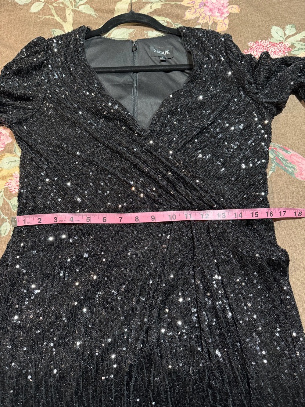 Xscape Elegant Black Sequin Dress - Picture 9 of 10